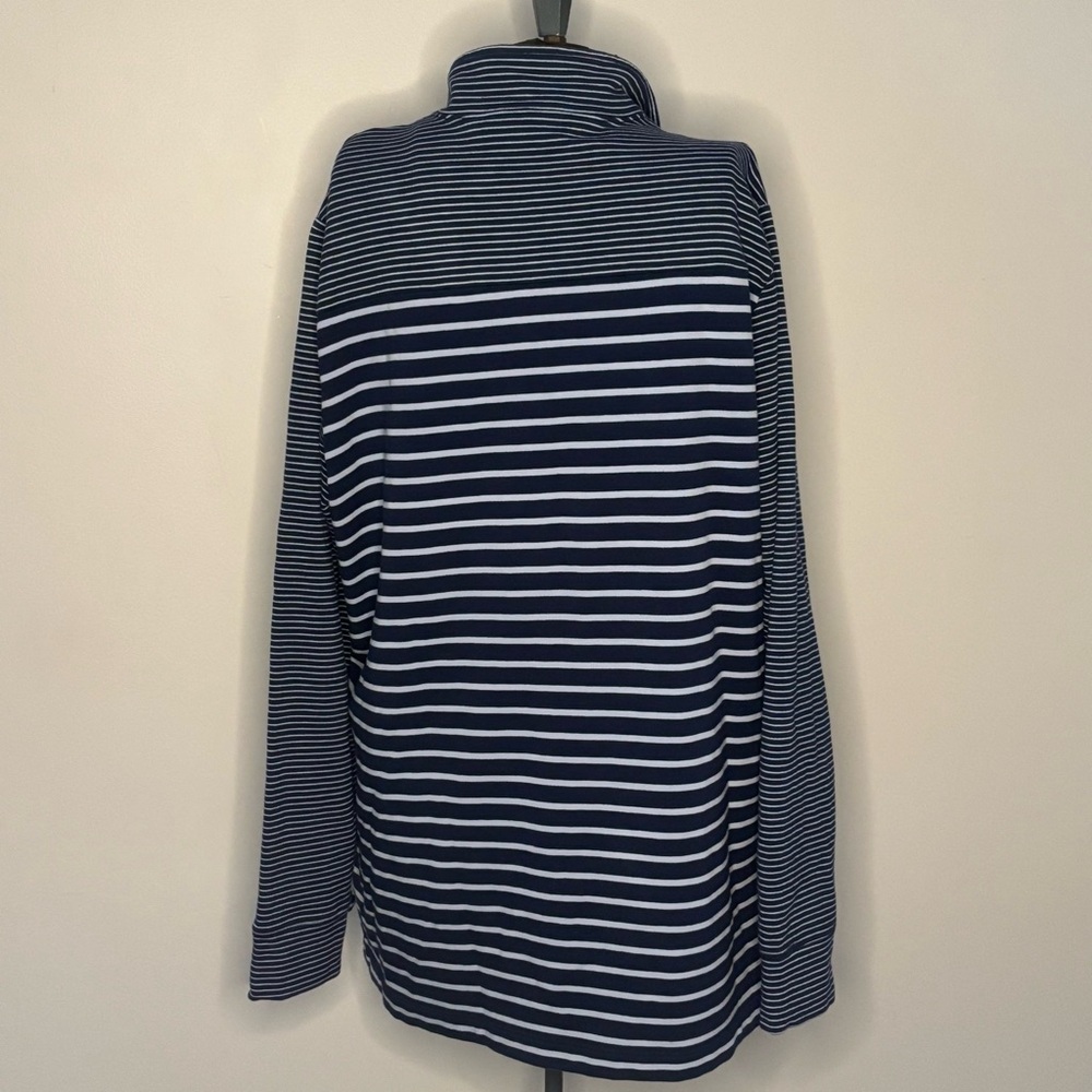 ⚓️Lands’ End⚓️ Striped Quarter Zip Pullover - Picture 4 of 7